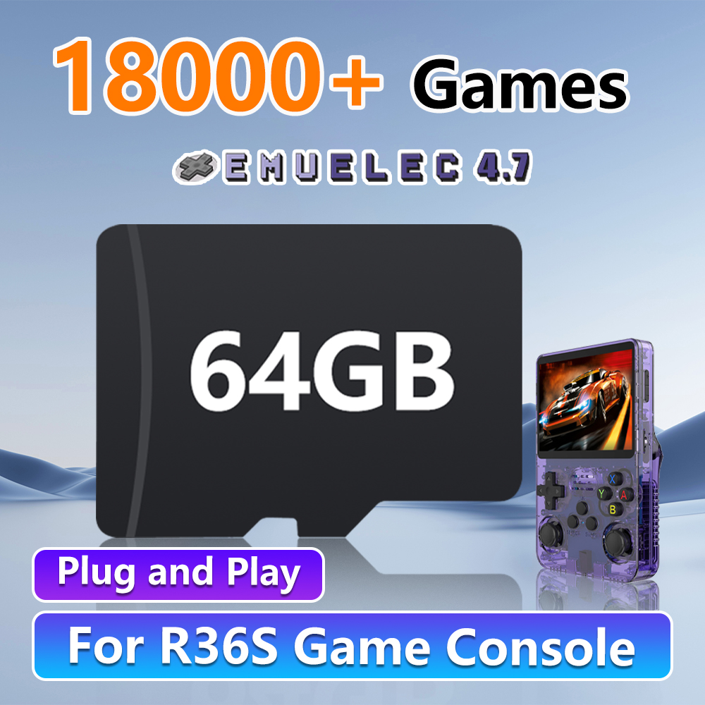 Retro Gaming Batocera - 64GB Game Card for R36S Retro