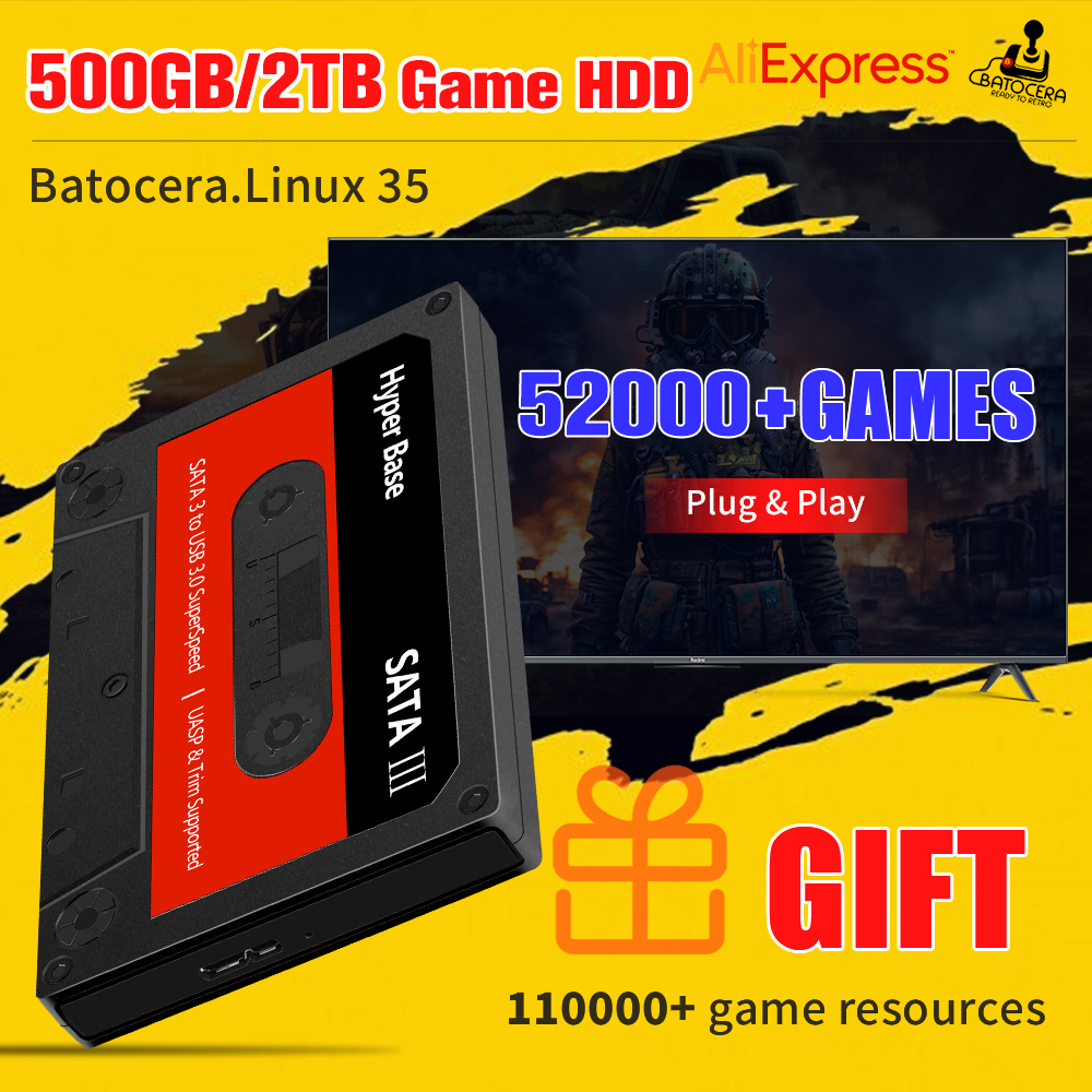 Retro Gaming Batocera - JMachen 500G/2TB Gaming Hard Drive Batocera