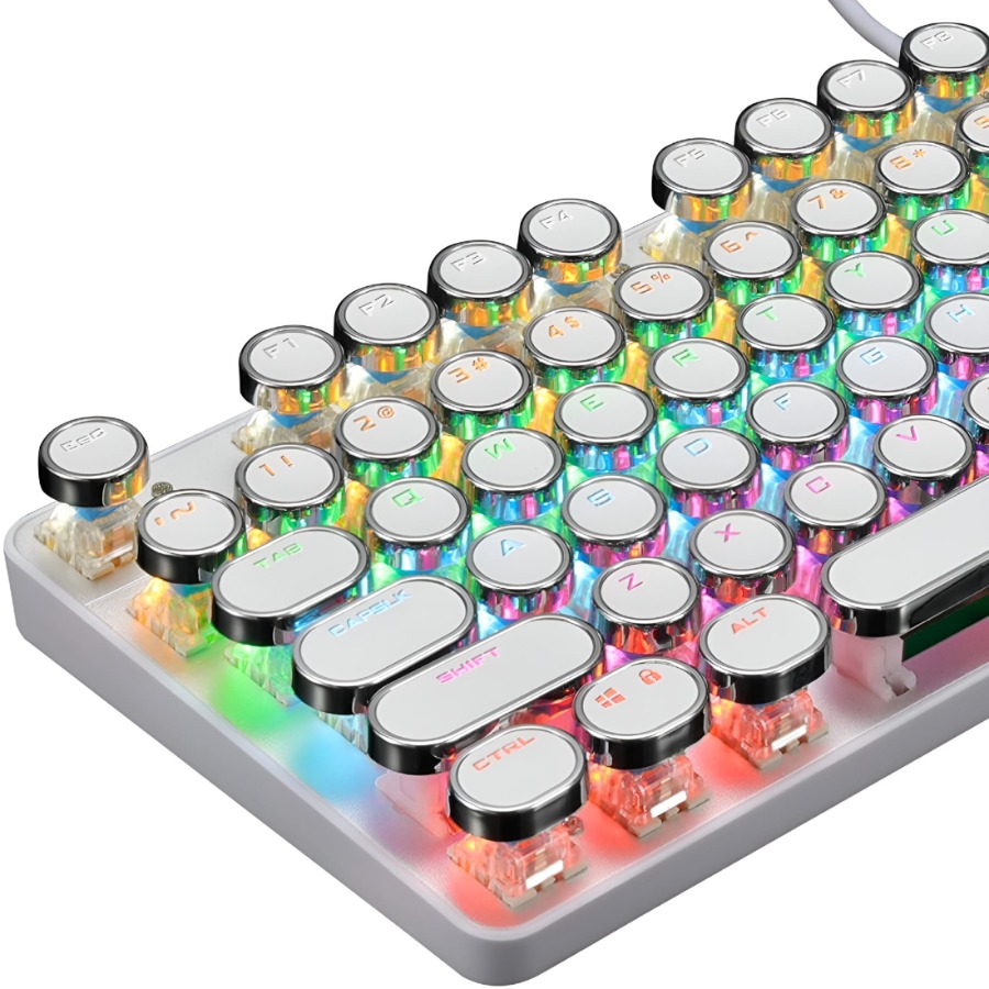 Retro Gaming Windows - Mechanical Gaming Keyboard Typewriter Style with