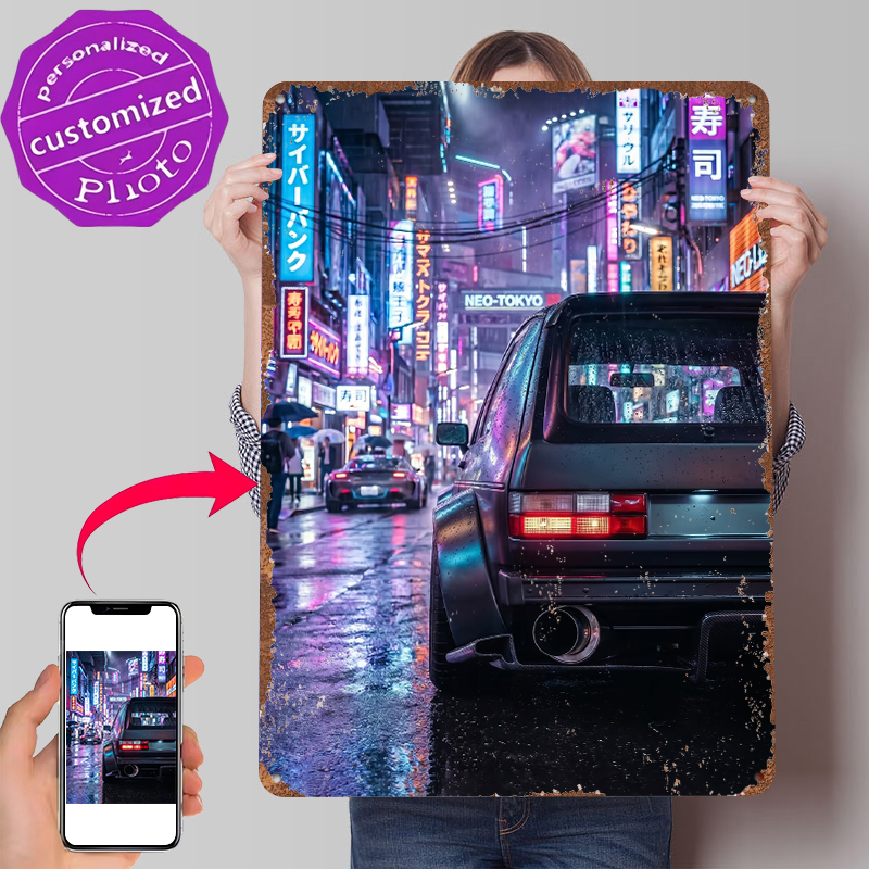 Retro Gaming Tokyo - Cyberpunk Neo-Tokyo Car Mk1 Classic Metal