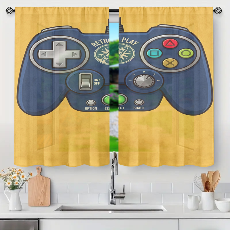 Gaming Controller Curtain Pane - Retro Gaming Youtube avaliação e preço
