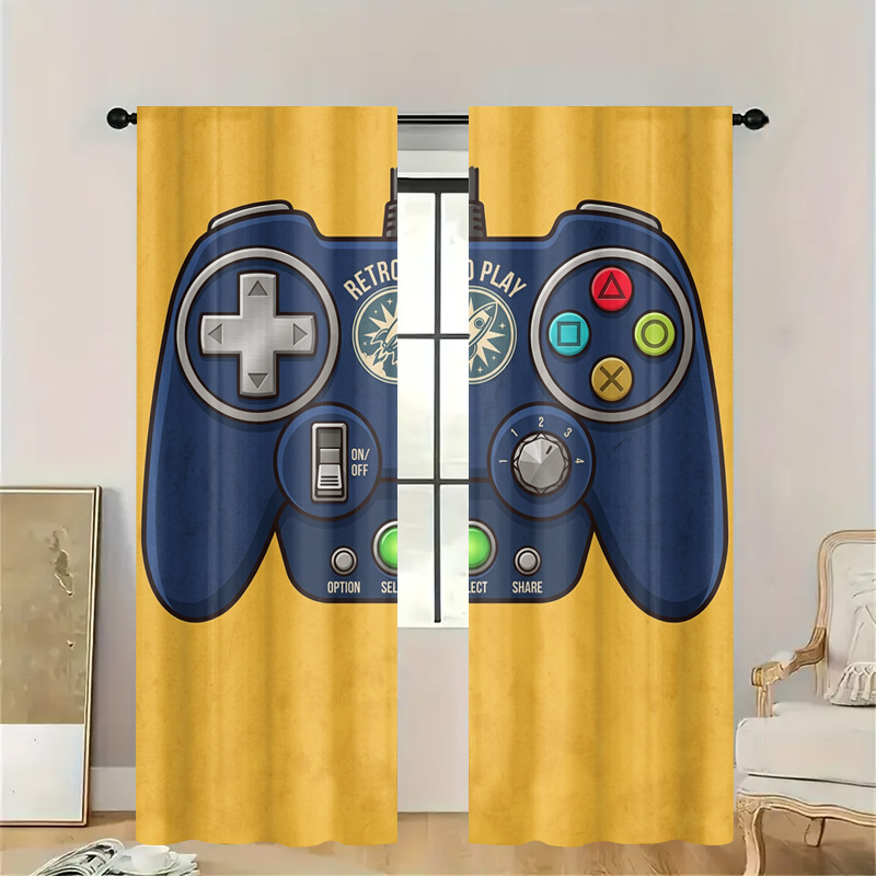 Gaming Controller Curtain Pane - Retro Gaming Youtube avaliação e preço