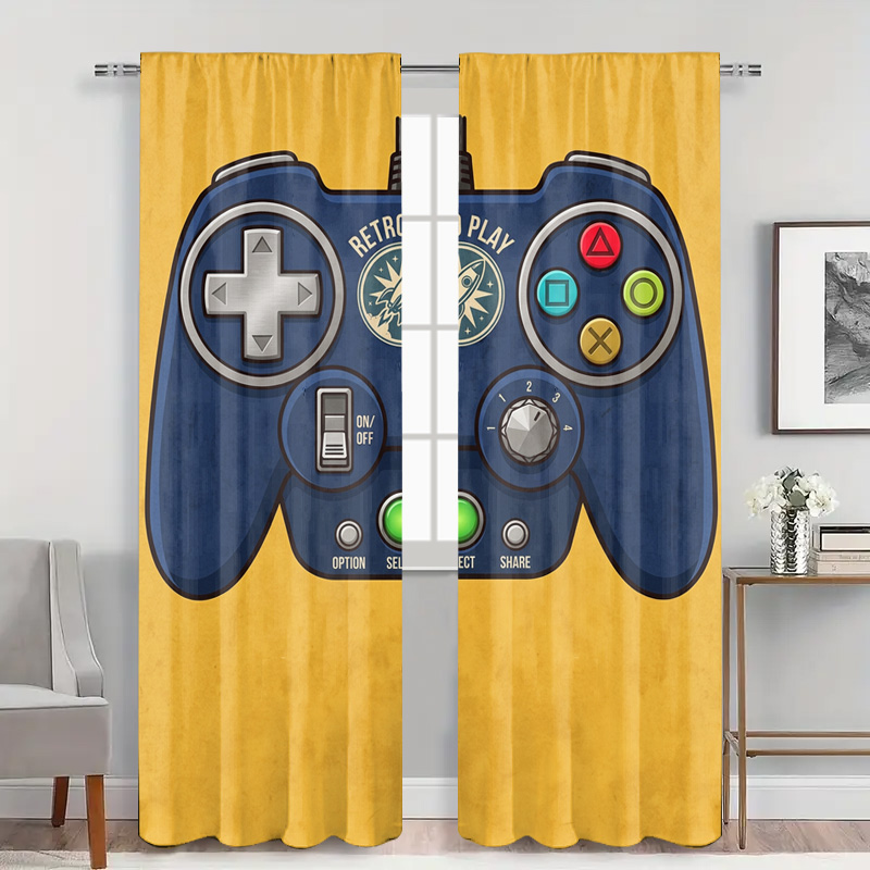 Gaming Controller Curtain Pane - Retro Gaming Youtube avaliação e preço