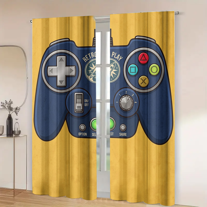 Gaming Controller Curtain Pane - Retro Gaming Youtube avaliação e preço