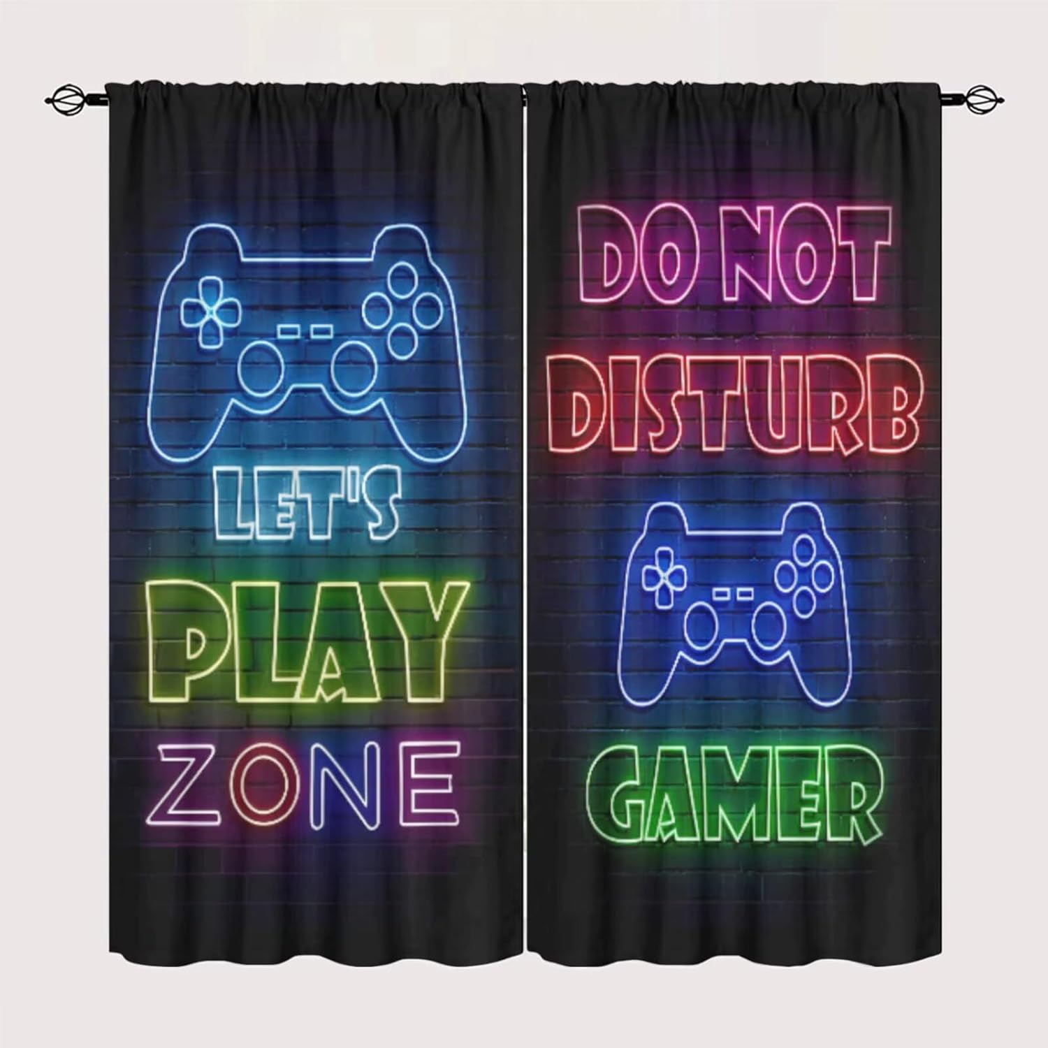 Gaming Gamer Curtain Curtains  - Retro Gaming Youtube avaliação e preço