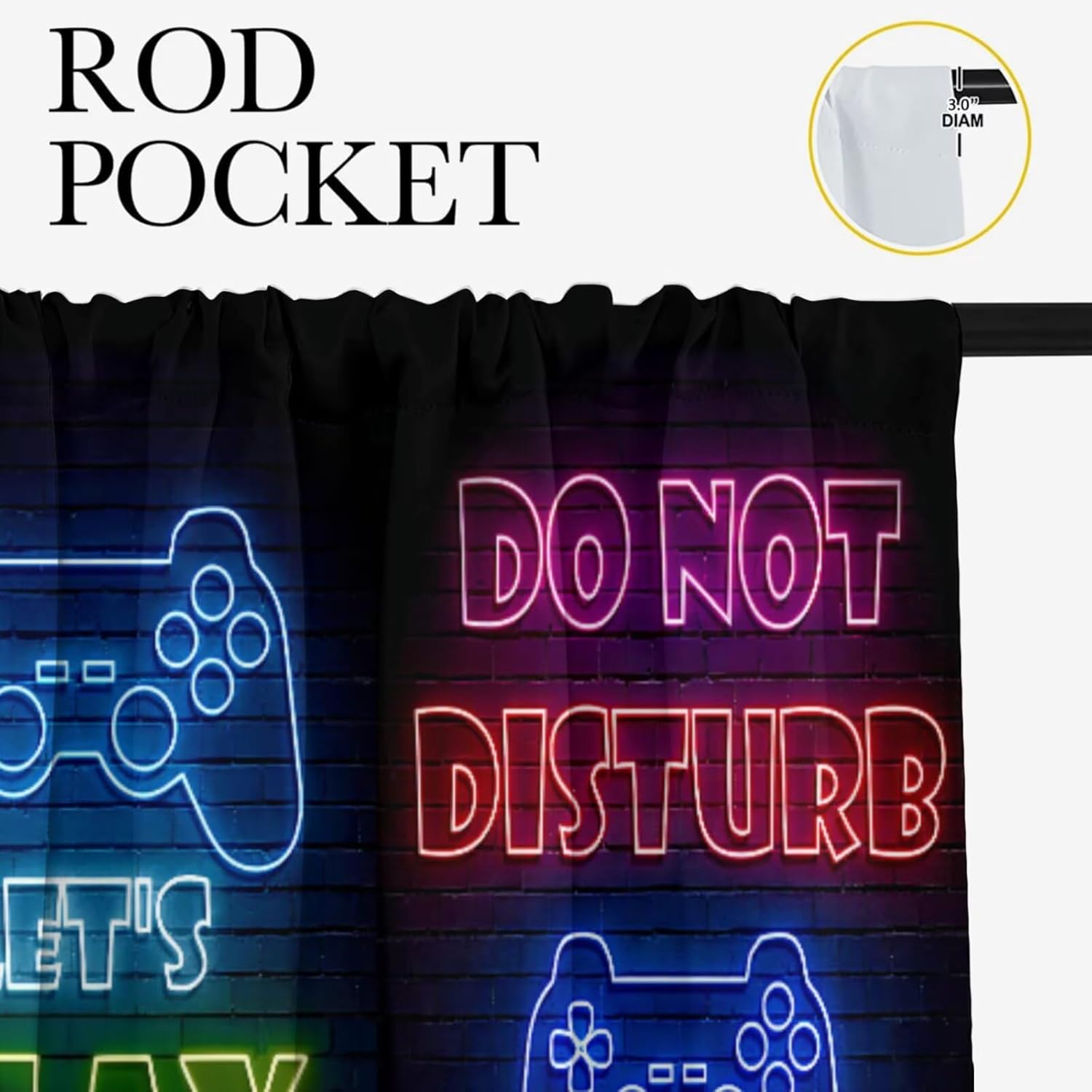 Gaming Gamer Curtain Curtains  - Retro Gaming Youtube avaliação e preço