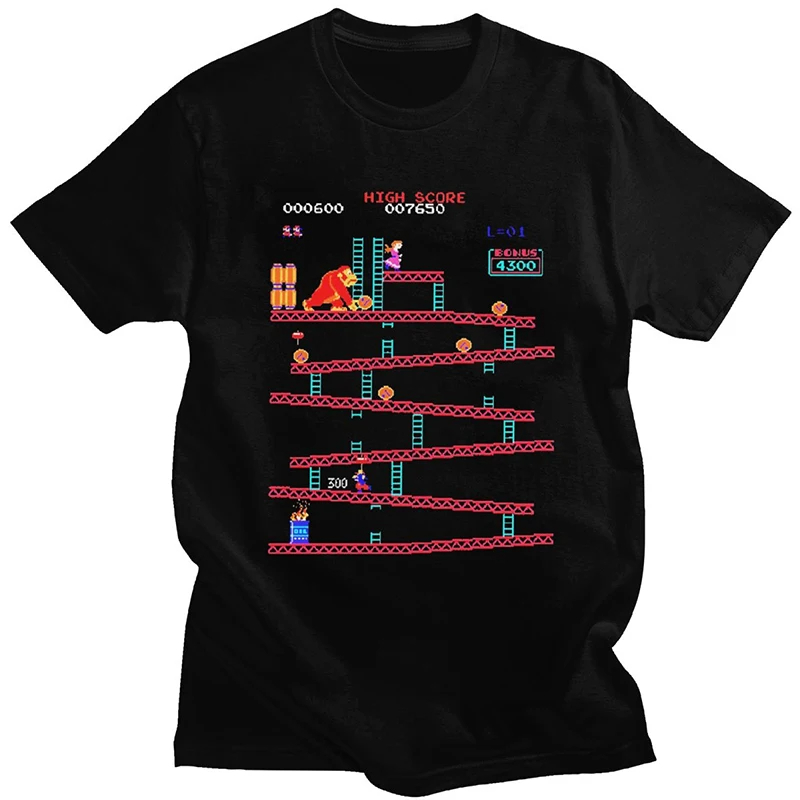 Funny Donkey Kong T Shirt Men  - Retro Gaming T Shirts avaliação e preço