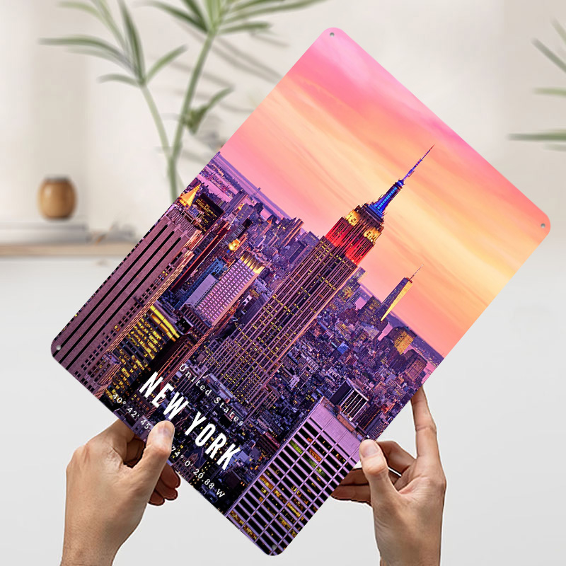 New York City Skyline Poster C - Retro Gaming York avaliação e preço
