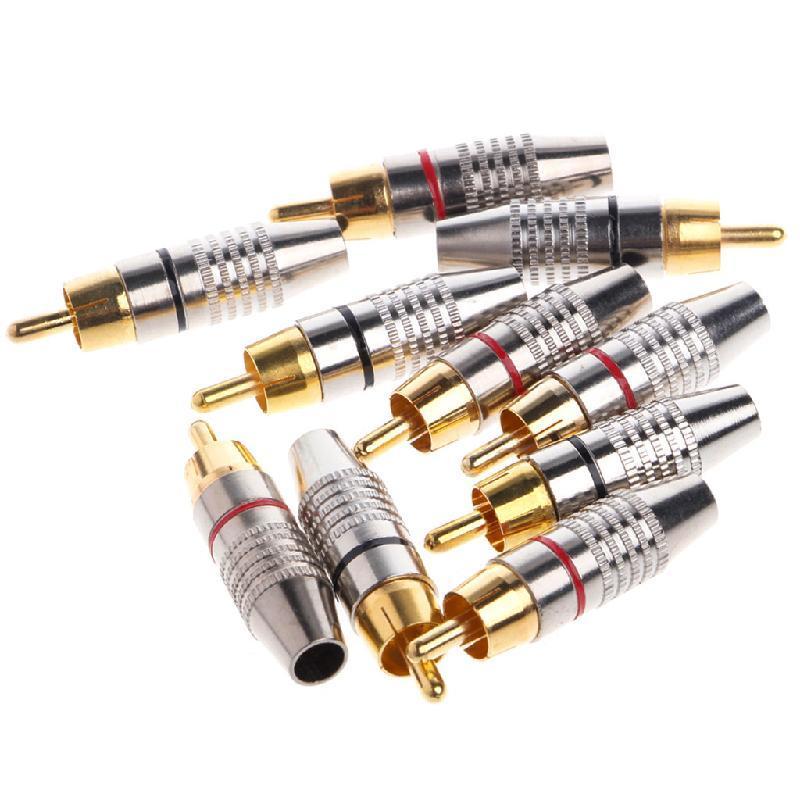 10pcs RCA Male Plug Audio Vide - Composite Rca Cable avaliação e preço
