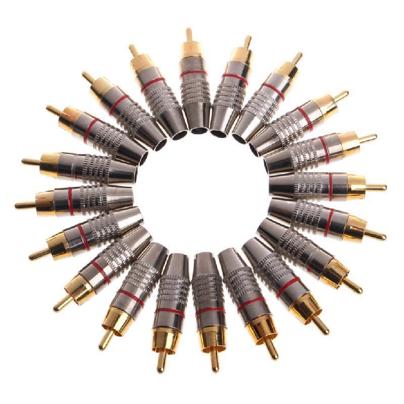 10pcs RCA Male Plug Audio Vide - Composite Rca Cable avaliação e preço