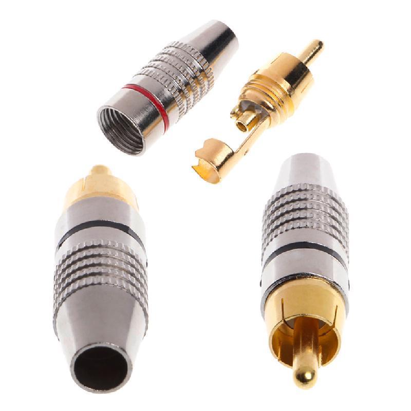 10pcs RCA Male Plug Audio Vide - Composite Rca Cable avaliação e preço
