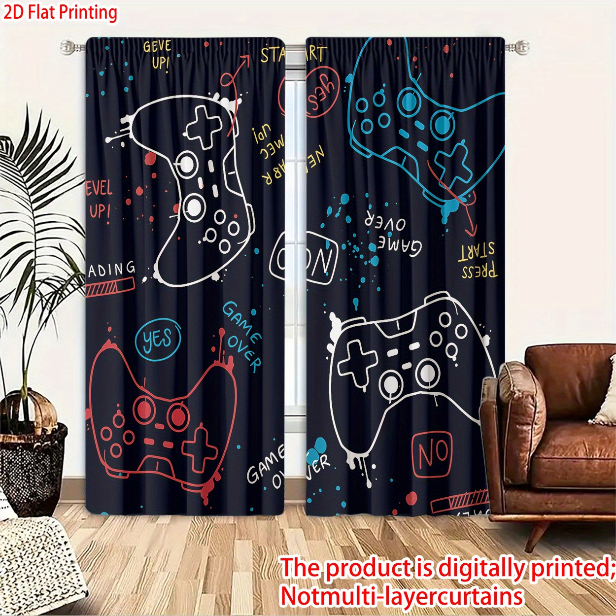 Funny Gaming Curtains Video Ga - Retro Gaming Youtube avaliação e preço