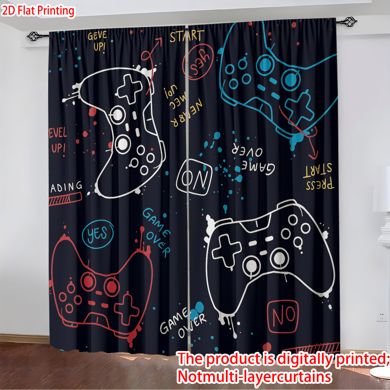 Funny Gaming Curtains Video Ga - Retro Gaming Youtube avaliação e preço