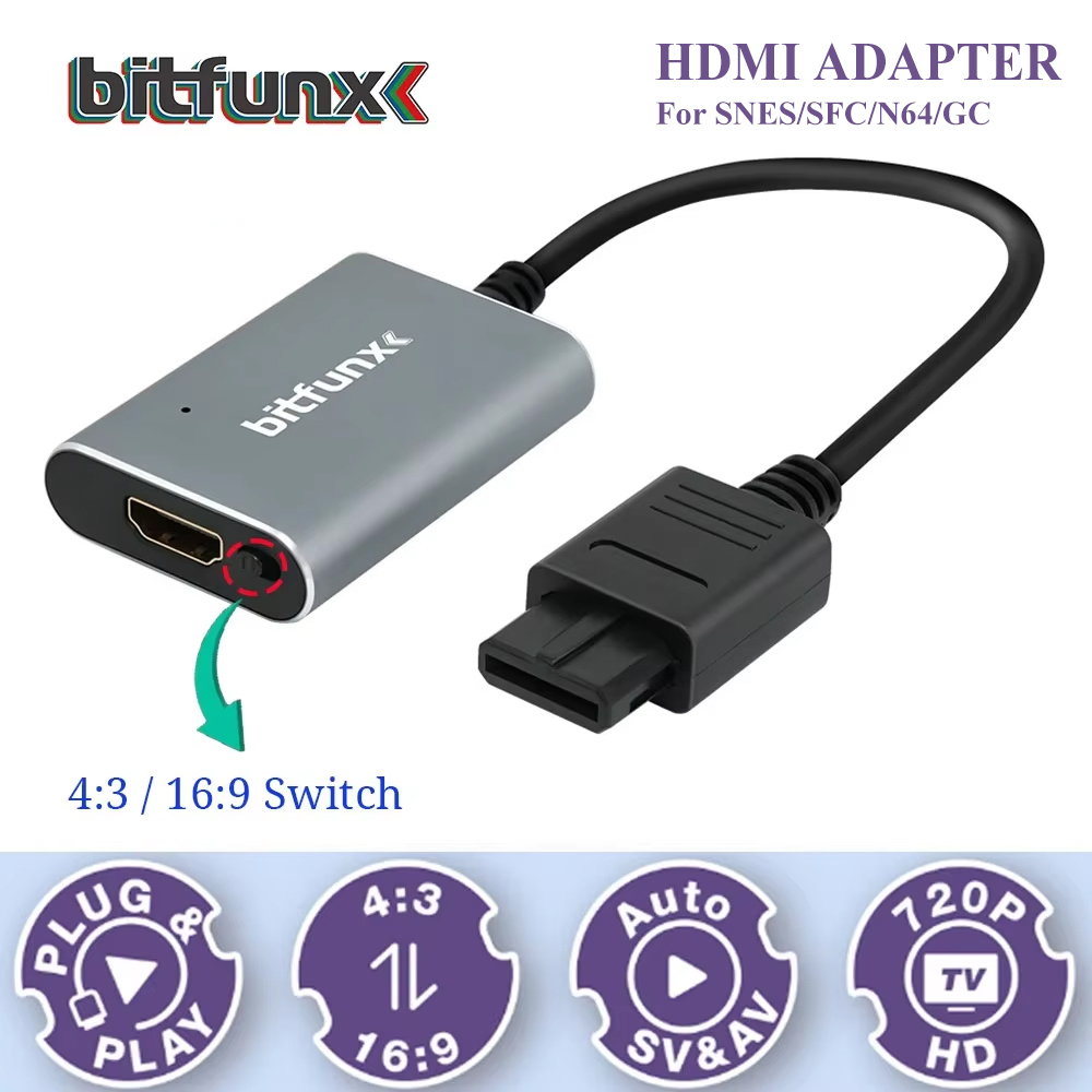 Bitfunx 720P Svideo / AV To HD - Retro Gaming Emulator Console avaliação e preço