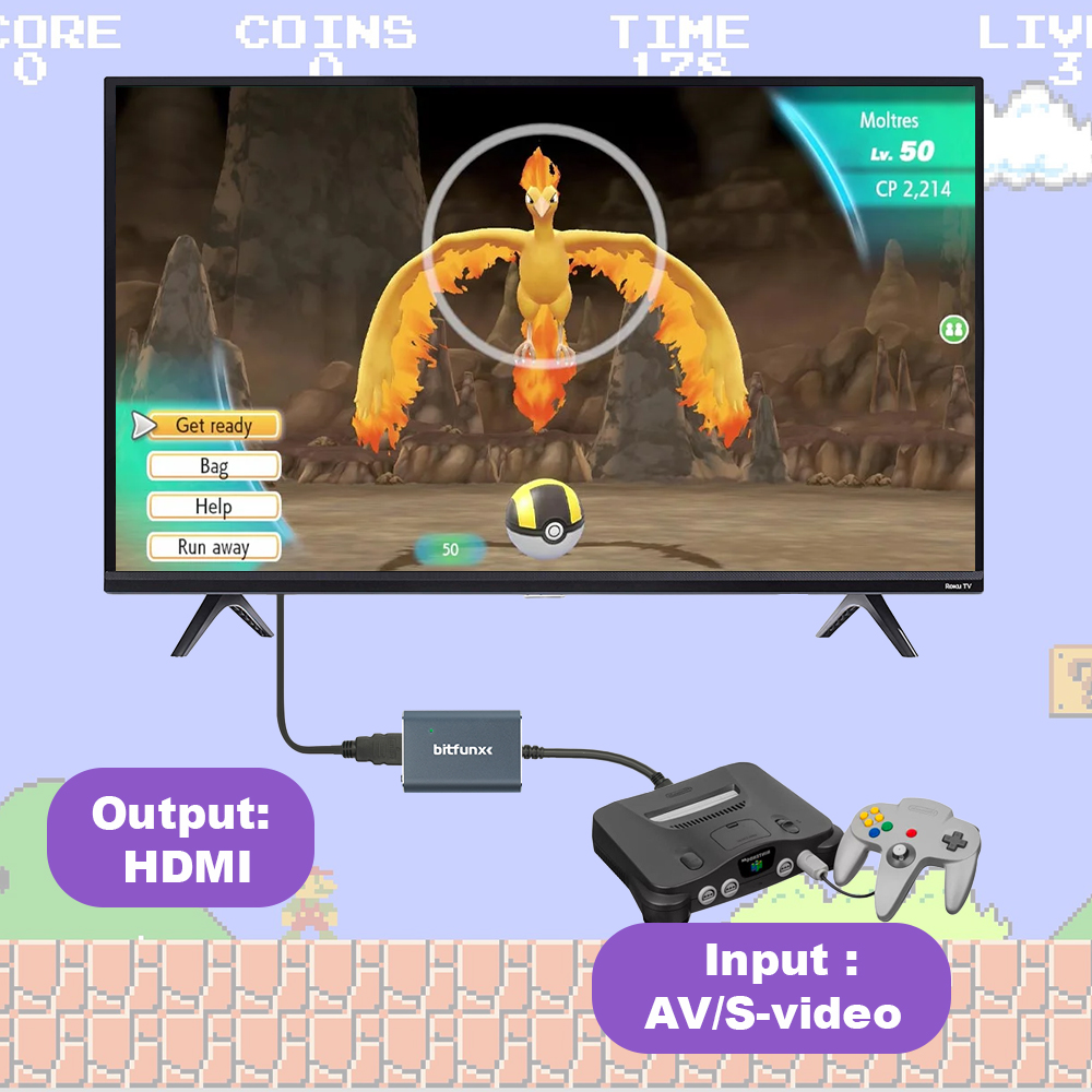 Bitfunx 720P Svideo / AV To HD - Retro Gaming Emulator Console avaliação e preço