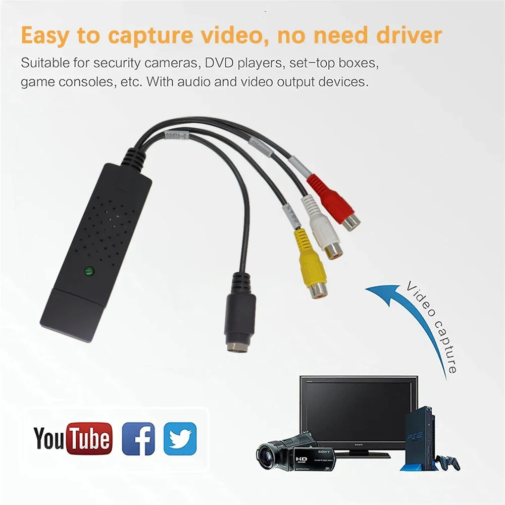 USB2.0 Audio Video Capture Car - Composite Rca Cable avaliação e preço