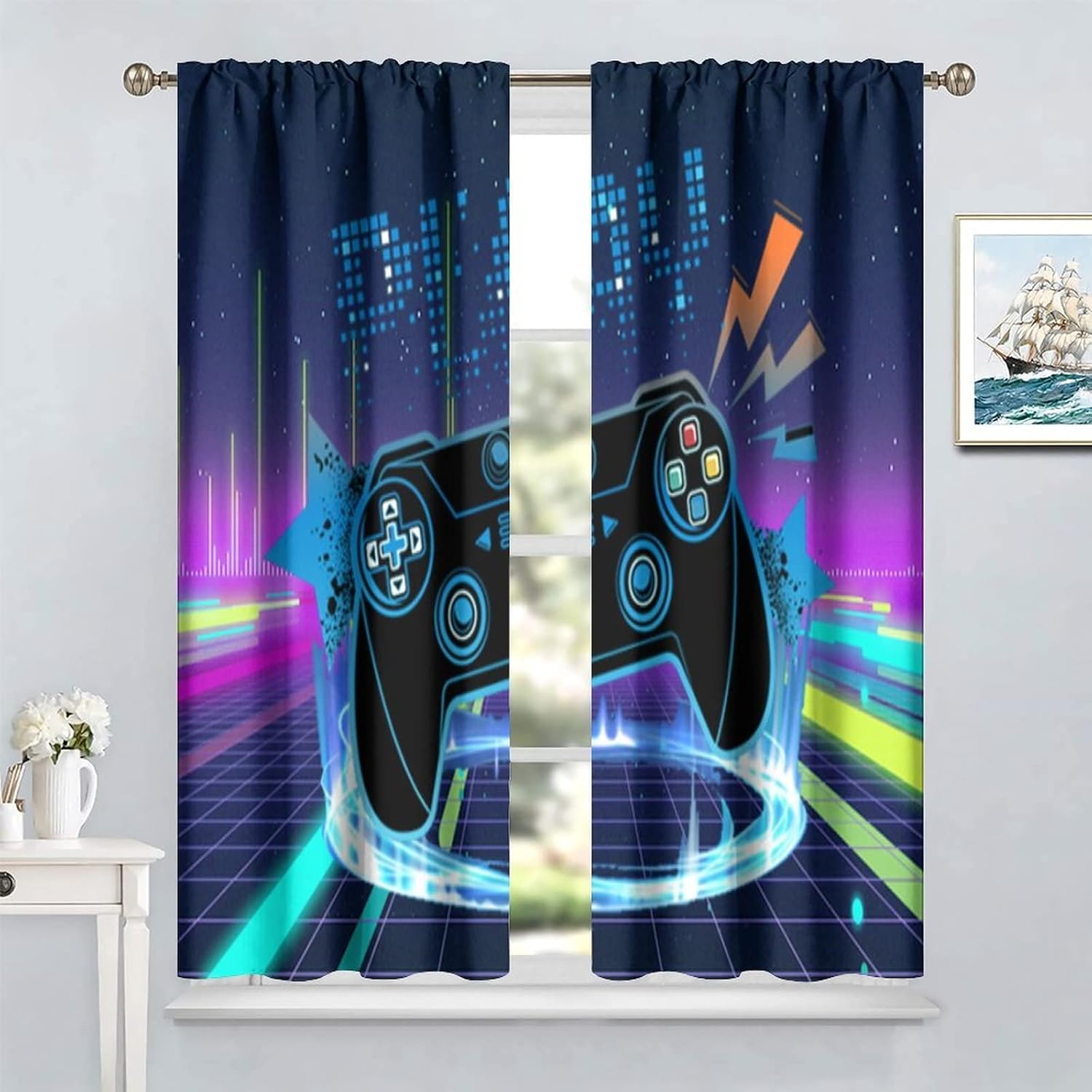 2 Panels Neon Game Controller  - Retro Gaming Space avaliação e preço