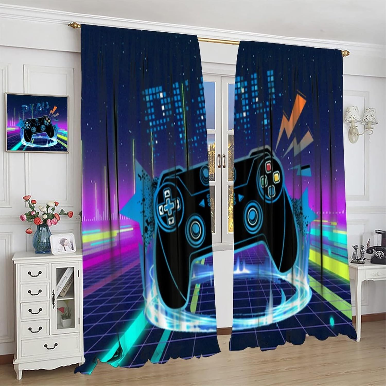 2 Panels Neon Game Controller  - Retro Gaming Space avaliação e preço