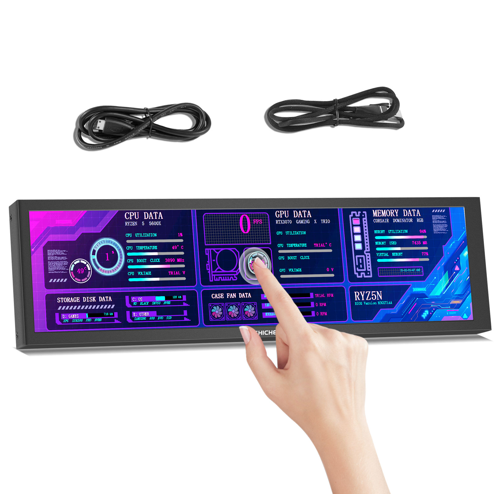 8.8-inch Chassis Secondary Scr - Retro Gaming Monitor avaliação e preço