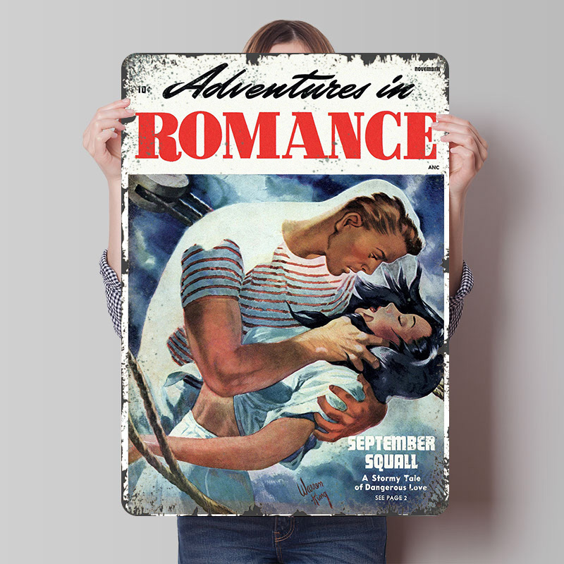 ADVENTURES IN ROMANCE Tinplate - Retro Gaming At avaliação e preço