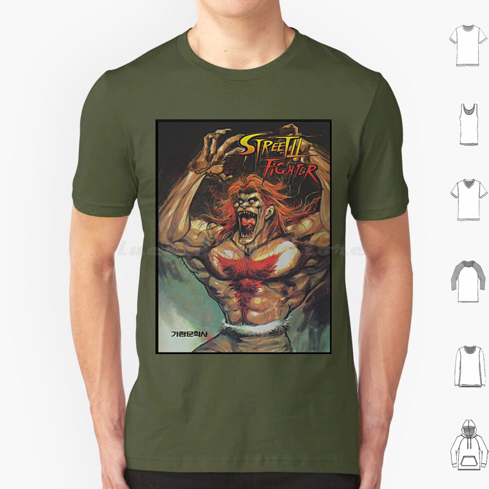 Blanka-Korean 2 Manga T Shirt  - Retro Gaming Games avaliação e preço