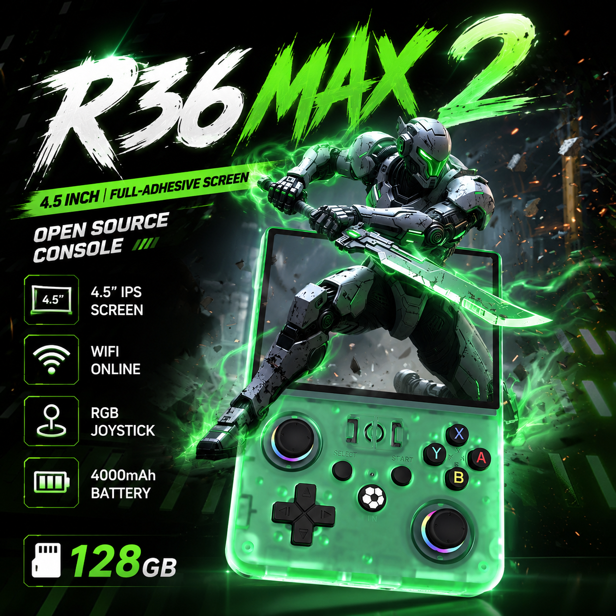 New R36Max2 Retro Gaming Conso - Retro Gaming Handheld Best avaliação e preço