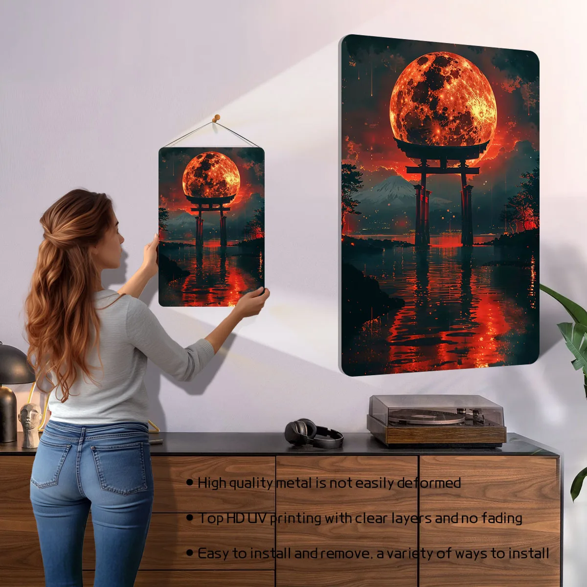 Blood Moon Torii Sign Printing - Retro Gaming At avaliação e preço