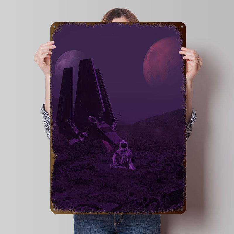 Space Travel Metal Poster Cust - Retro Gaming Space avaliação e preço
