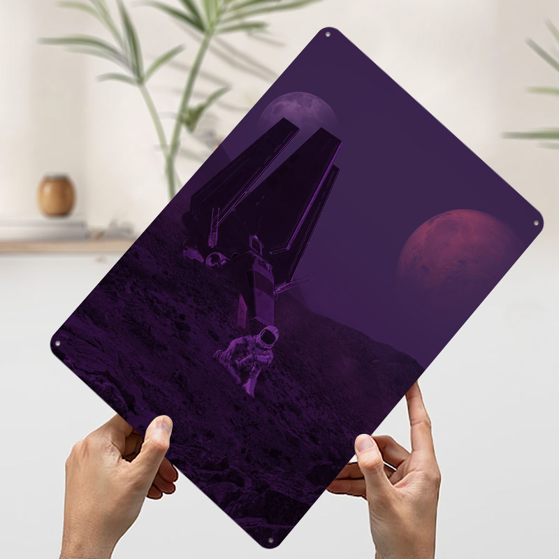 Space Travel Metal Poster Cust - Retro Gaming Space avaliação e preço