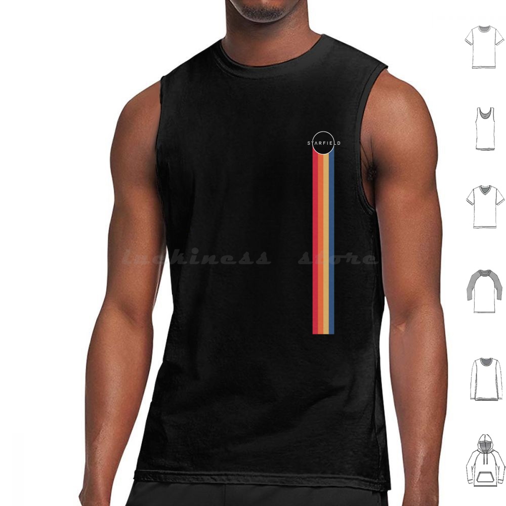 Stripes Tank Tops Vest Sleevel - Retro Gaming Space avaliação e preço