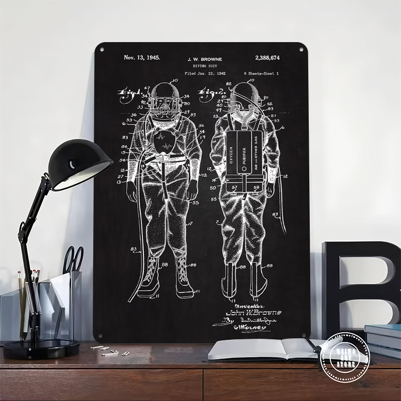 1945 Diving Suit Patent Metal  - Retro Gaming At avaliação e preço