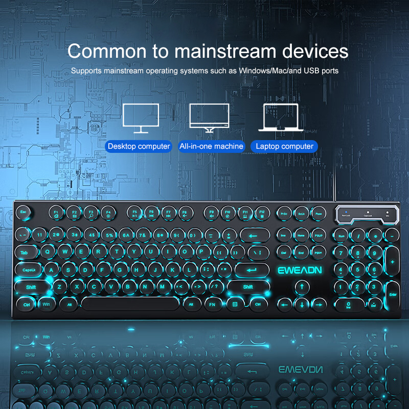 EWEADN Typewriter Gaming Keybo - Retro Gaming Windows avaliação e preço