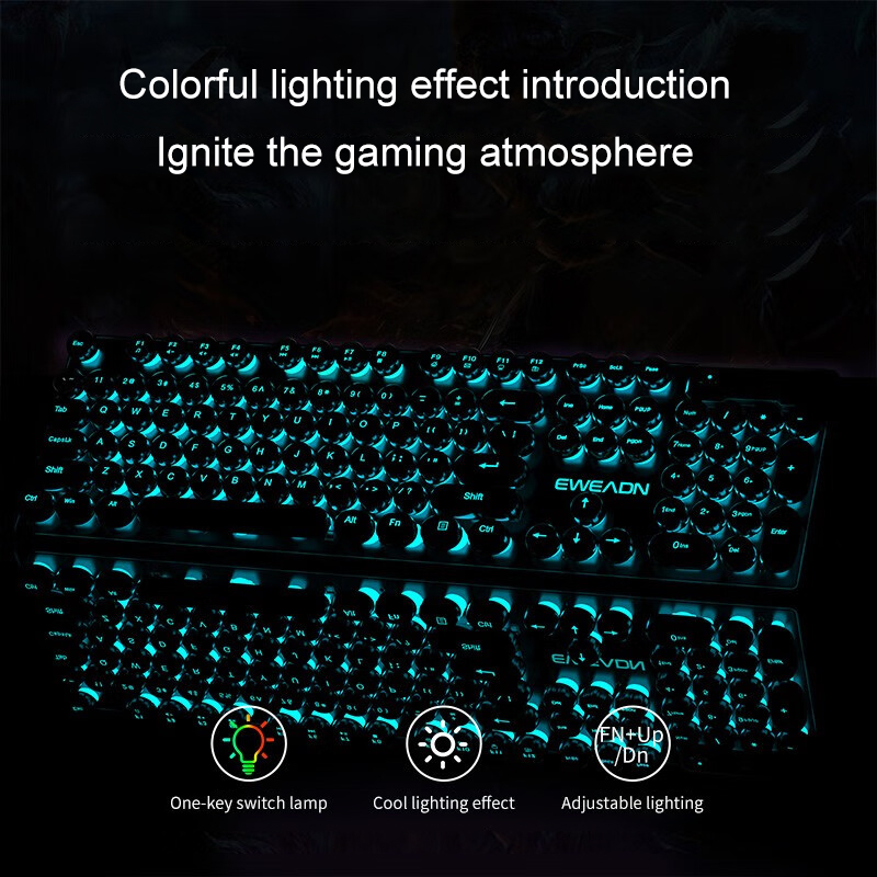 EWEADN Typewriter Gaming Keybo - Retro Gaming Windows avaliação e preço