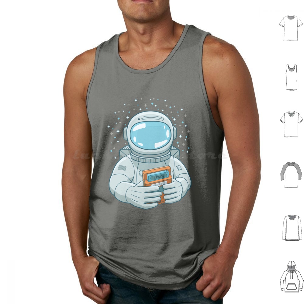 Gaming Spaceman Tank Tops Prin - Retro Gaming Space avaliação e preço