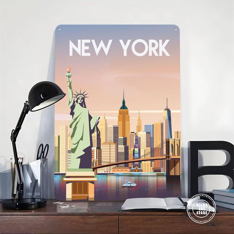 New York Metal Poster Custom W - Retro Gaming York avaliação e preço
