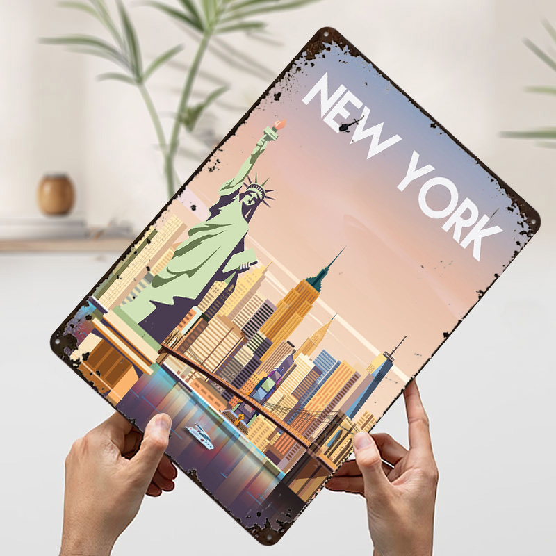 New York Metal Poster Custom W - Retro Gaming York avaliação e preço