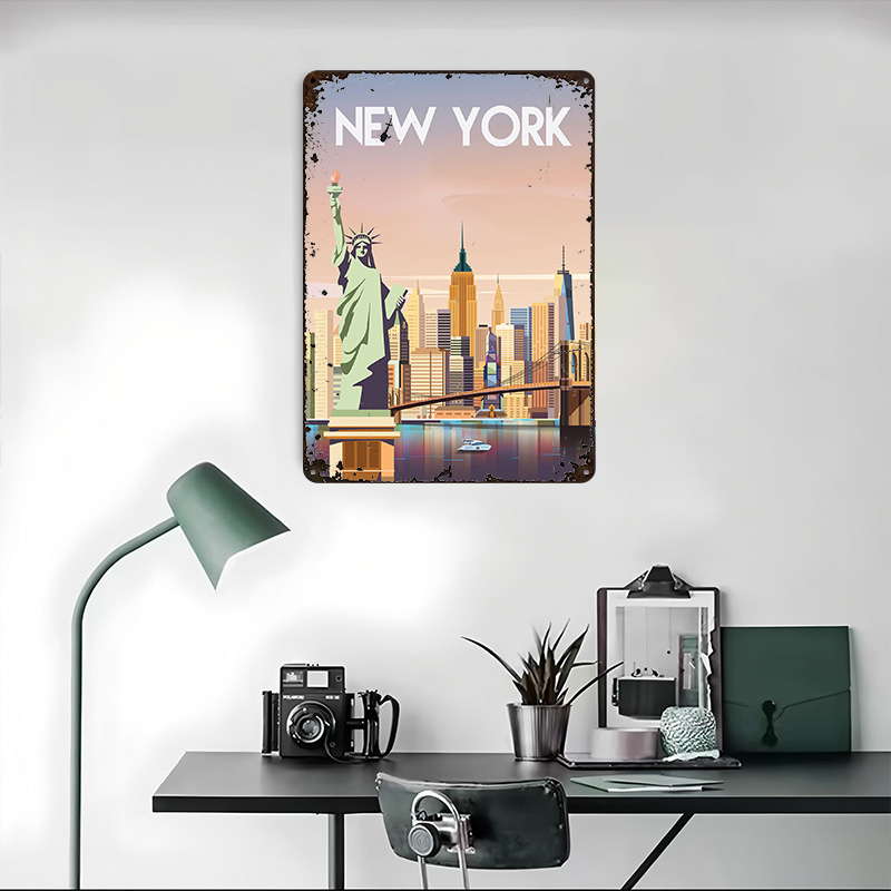 New York Metal Poster Custom W - Retro Gaming York avaliação e preço