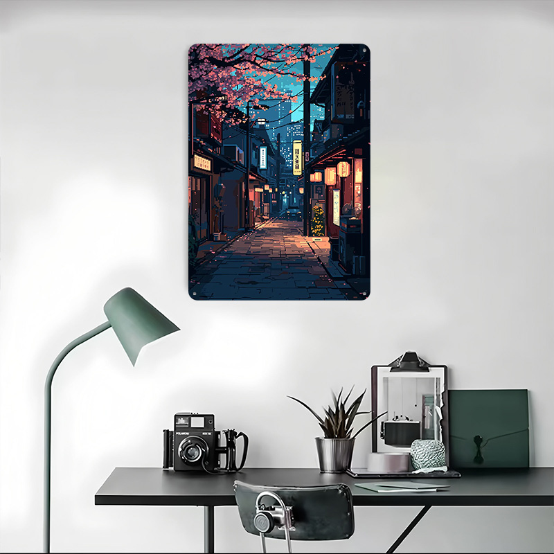 Tokyo Japan Pixel Art Tin Plaq - Retro Gaming Tokyo avaliação e preço