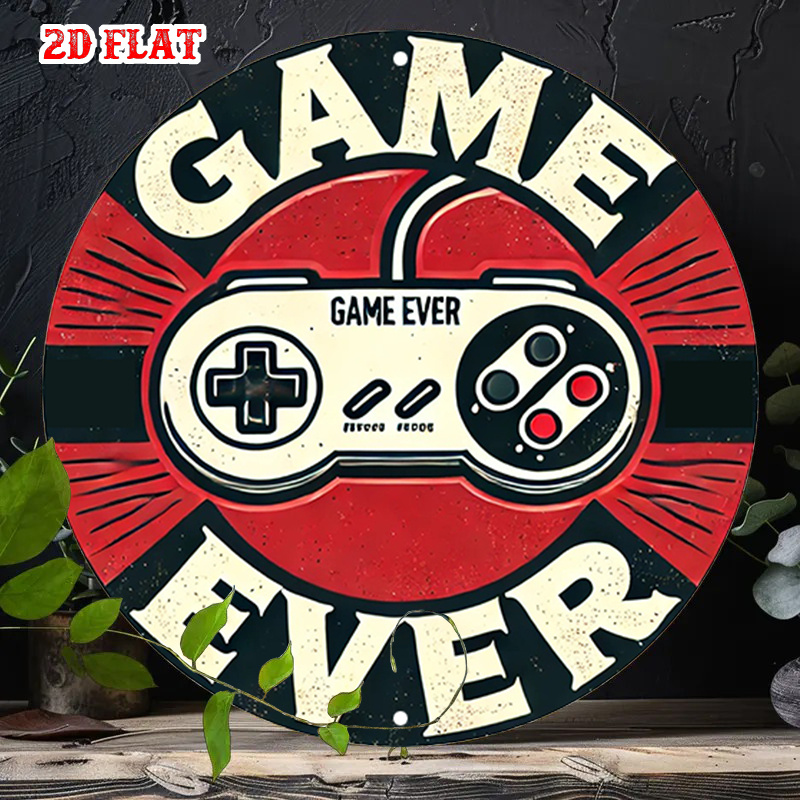 2D Flat 1pc Retro Gaming Round - Retro Gaming Games avaliação e preço