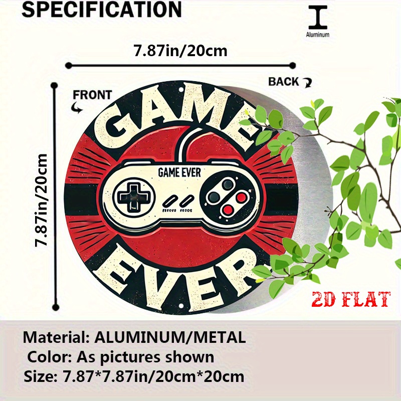 2D Flat 1pc Retro Gaming Round - Retro Gaming Games avaliação e preço