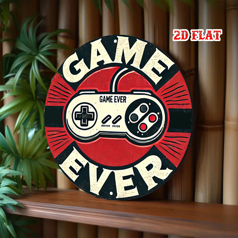 2D Flat 1pc Retro Gaming Round - Retro Gaming Games avaliação e preço