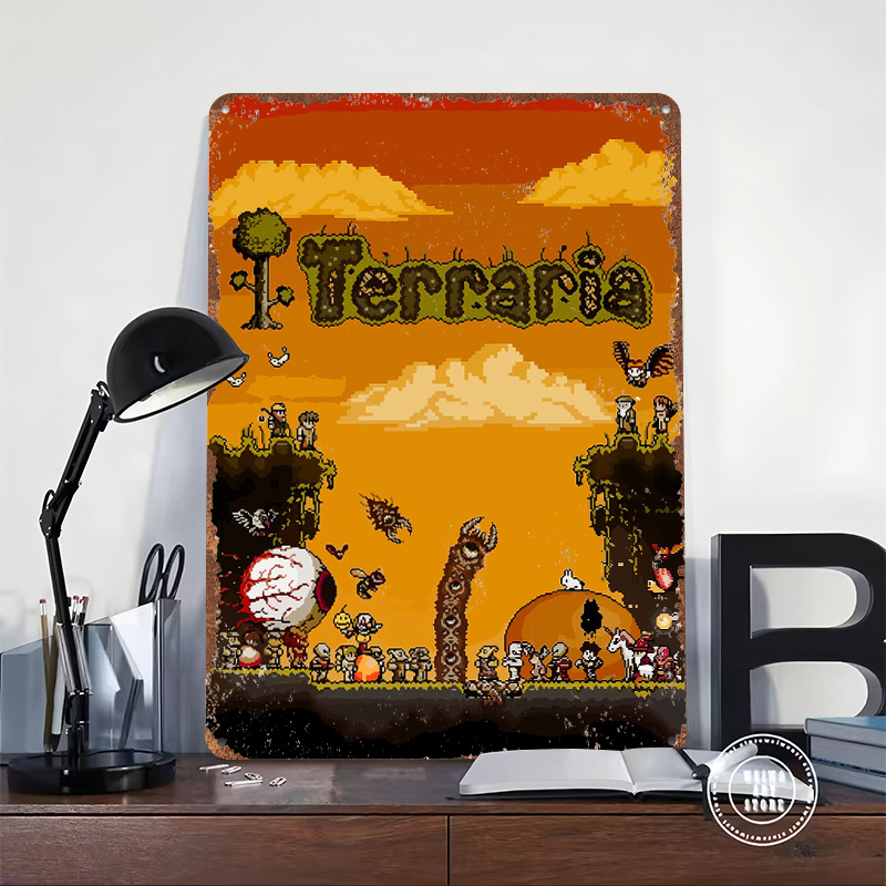 Terraria Pixel Art Game Printe - Retro Gaming At avaliação e preço
