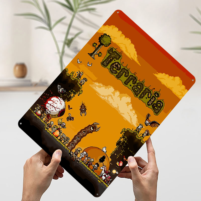 Terraria Pixel Art Game Printe - Retro Gaming At avaliação e preço