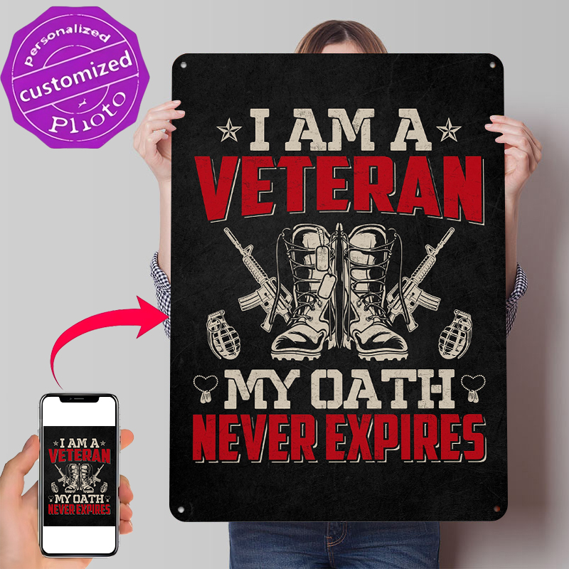 Veteran Military Quote Metal P - Retro Gaming At avaliação e preço