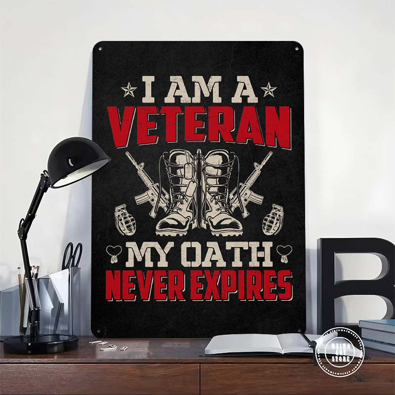 Veteran Military Quote Metal P - Retro Gaming At avaliação e preço