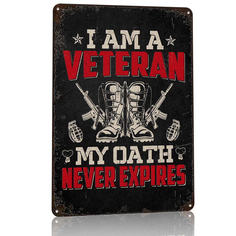 Veteran Military Quote Metal P - Retro Gaming At avaliação e preço