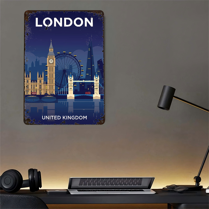 London Skyline At Night Poster - Retro Gaming At avaliação e preço