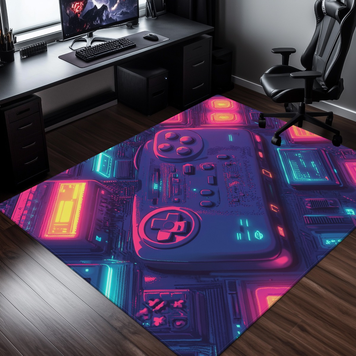 Neon Gamer Rug – Retro Game Co - Retro Gaming Space avaliação e preço