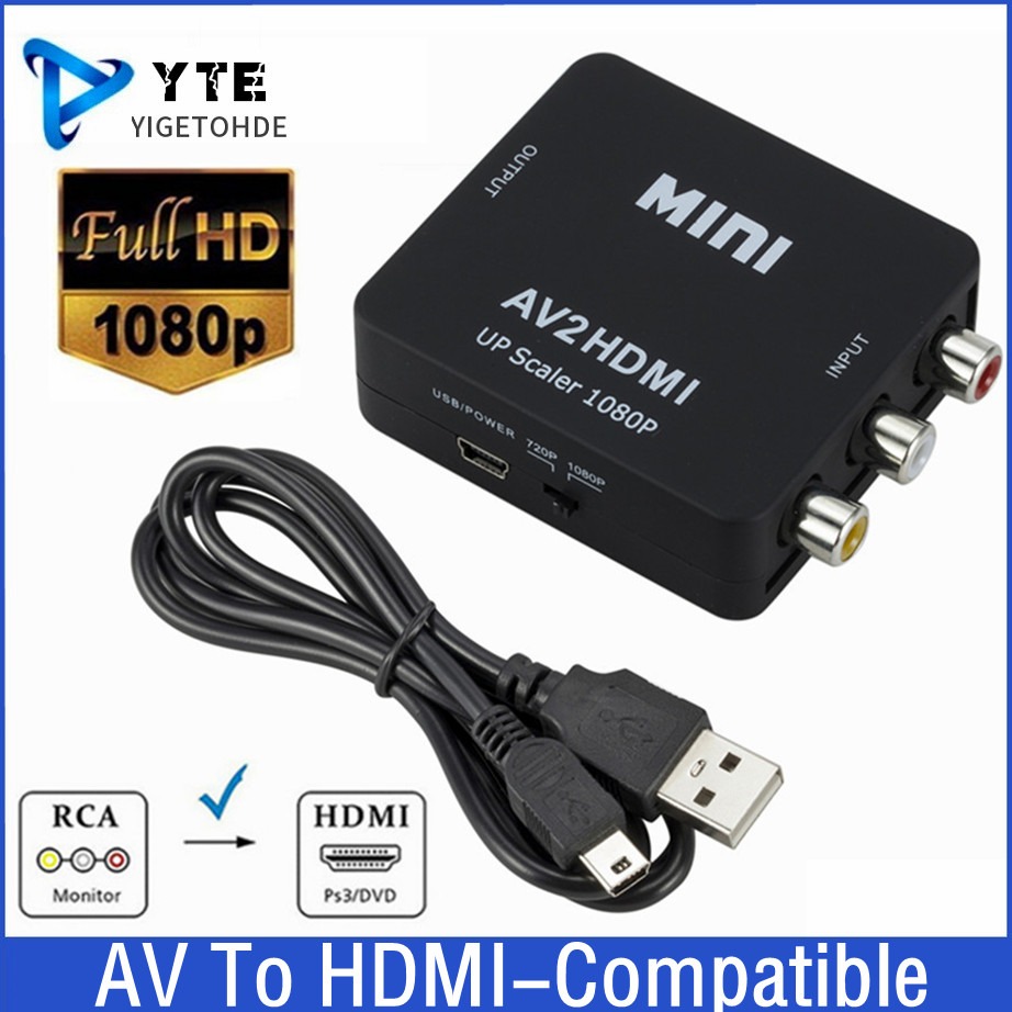 RCA AV To HDMI-compatible Comp - Composite Rca Cable avaliação e preço