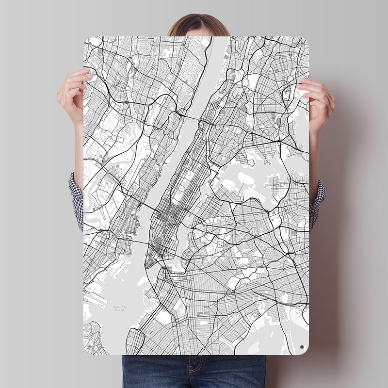 New York City Map Printing Pos - Retro Gaming York avaliação e preço